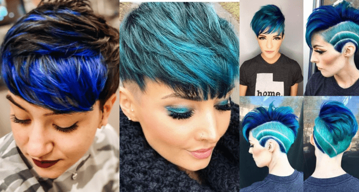 Trendige blaue haarideen