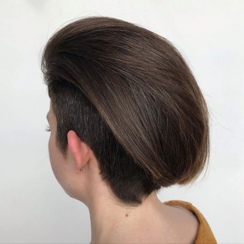 25. Undercut Bob für dickes Haar