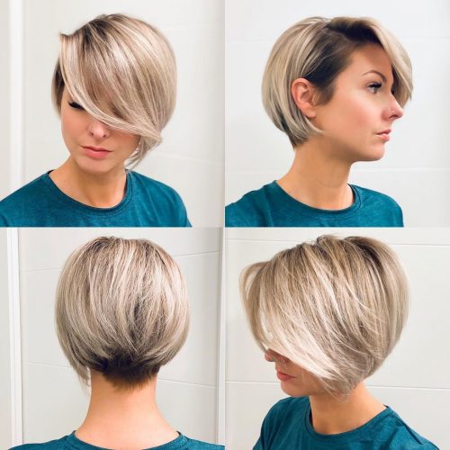 12. Ein kurzer Undercut Bob mit Pony