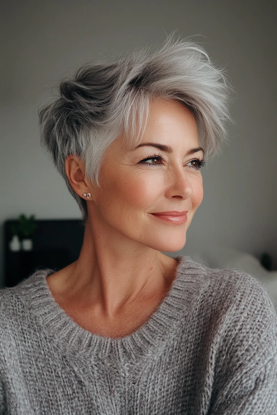 20 erstaunliche Kurzhaarfrisuren für Frauen über 60 mit dünnem Haar im Jahr 2025
