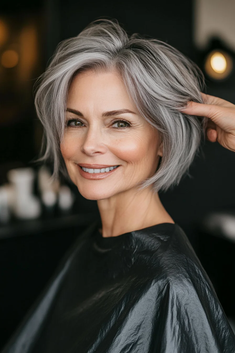 20 schicke Kurzhaarfrisuren für ältere Frauen mit feinem Haar im Jahr 2025