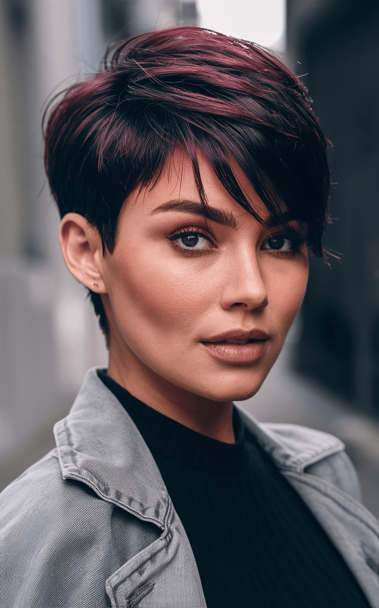 20 fantastische Haarfarben-Ideen für kurzes dunkles Haar