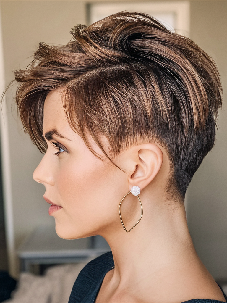 20 Ideen für asymmetrische Pixie-Schnitte: Coole Frisuren für 2025