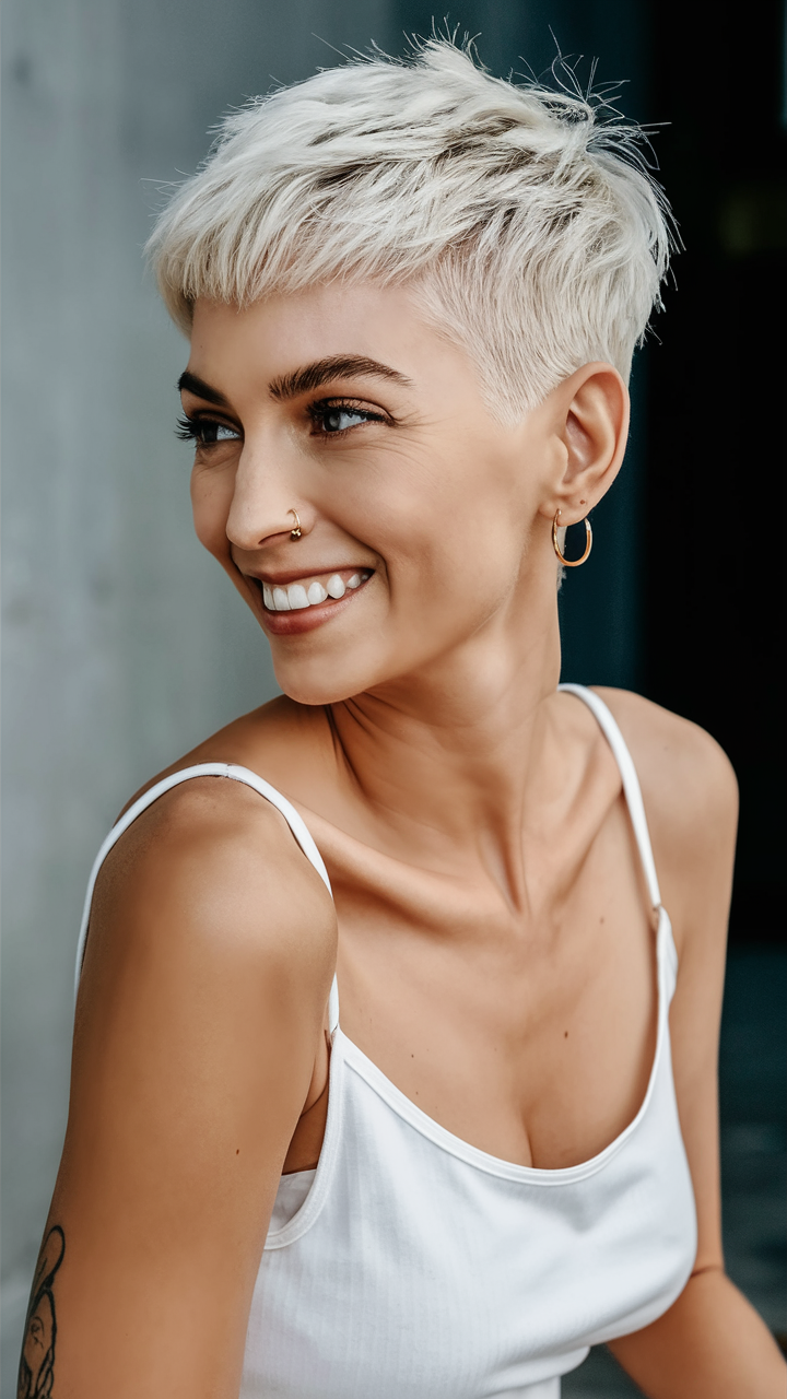 20 Ideen für asymmetrische Pixie-Schnitte: Coole Frisuren für 2025
