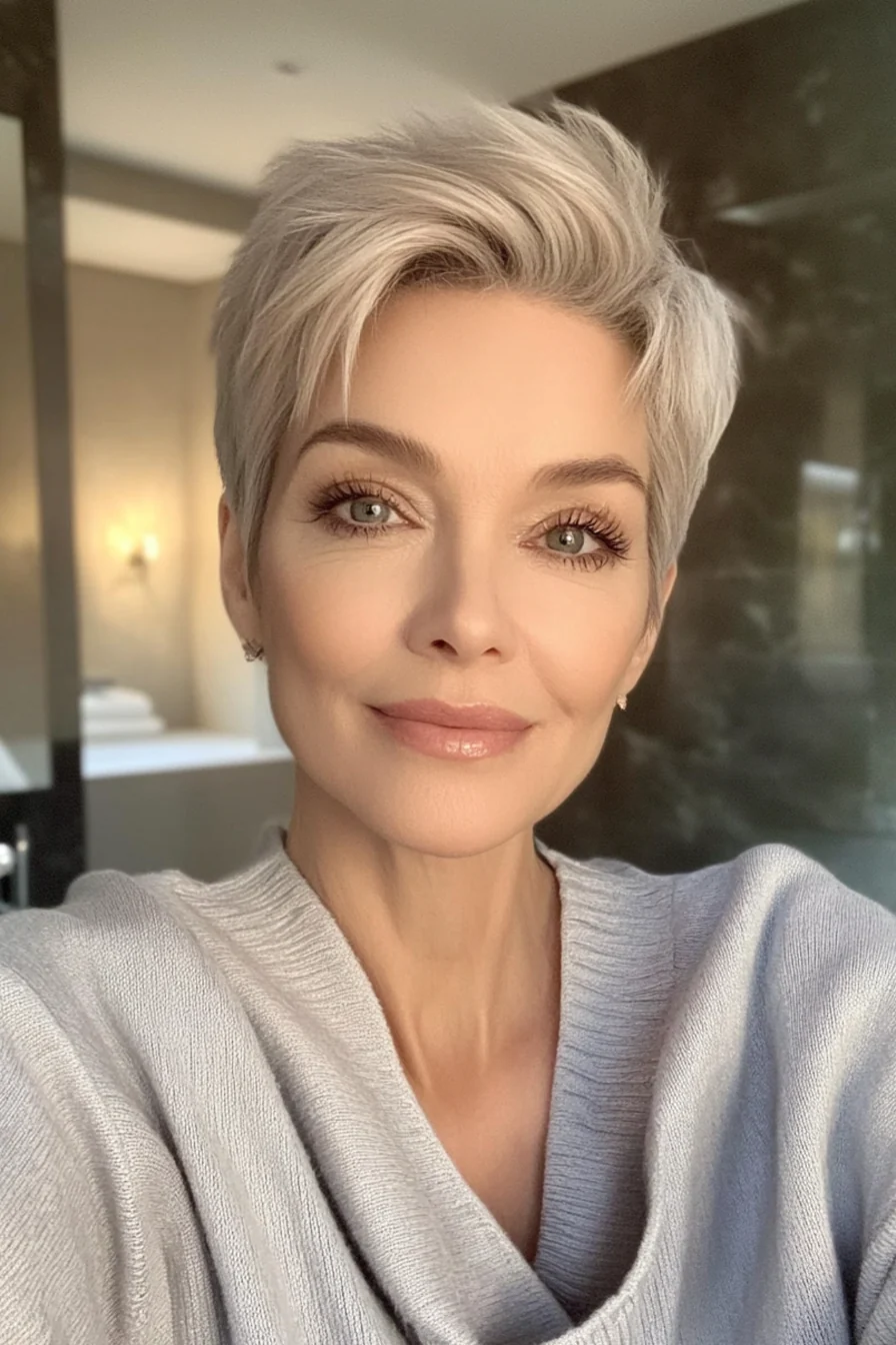 23 Wunderschöne Kurze Pixie-Frisuren für Frauen über 50 – Unsere Auswahl für 2025!