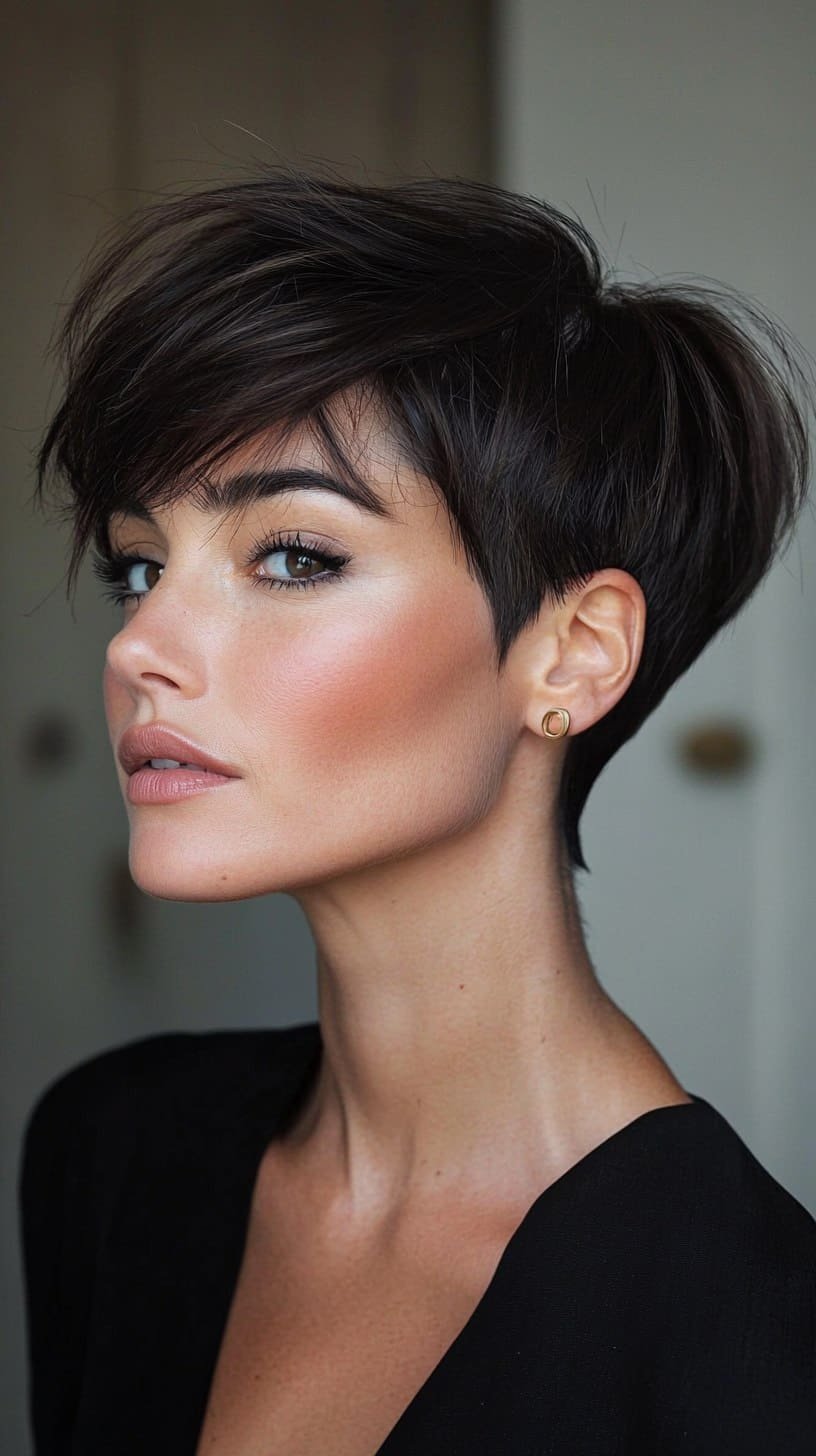 Von cool bis classy: Schwarze Kurzhaarschnitte für jeden Anlass