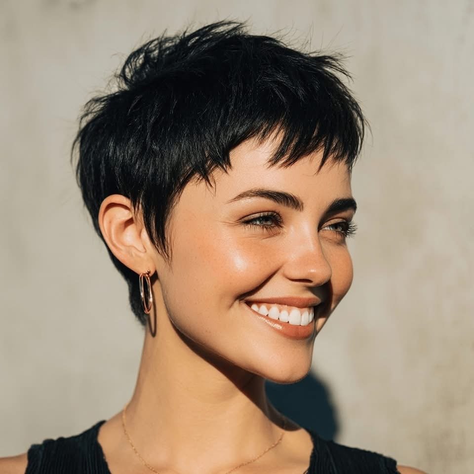 Von cool bis classy: Schwarze Kurzhaarschnitte für jeden Anlass