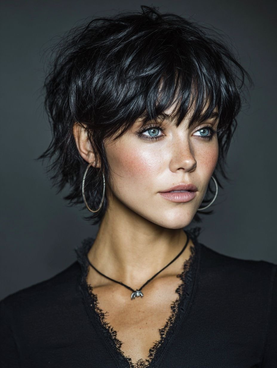 Von cool bis classy: Schwarze Kurzhaarschnitte für jeden Anlass