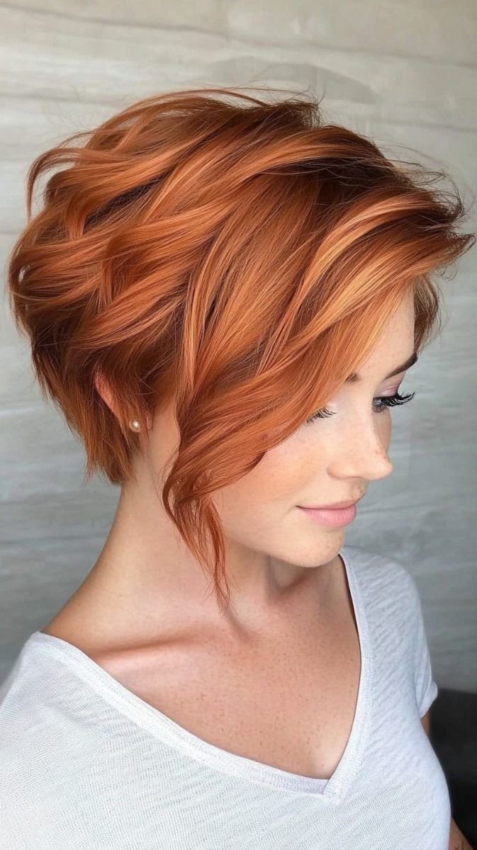 Pixie-Perfektion: Über 20 kupferfarbene Pixie-Frisuren, die die Wärme des Herbstes widerspiegeln