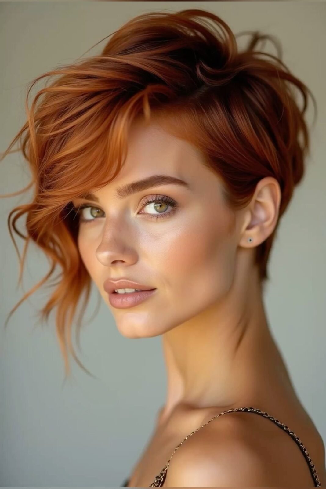 Pixie-Perfektion: Über 20 kupferfarbene Pixie-Frisuren, die die Wärme des Herbstes widerspiegeln