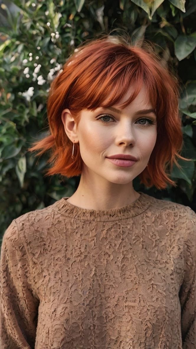 Pixie-Perfektion: Über 20 kupferfarbene Pixie-Frisuren, die die Wärme des Herbstes widerspiegeln
