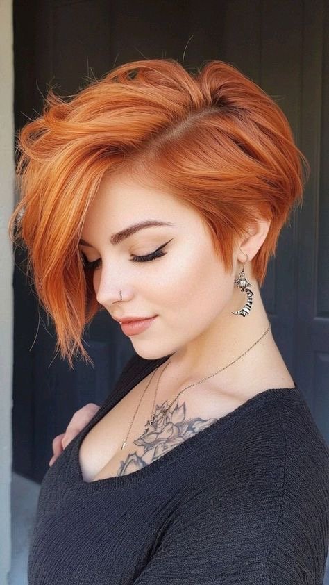 Pixie-Perfektion: Über 20 kupferfarbene Pixie-Frisuren, die die Wärme des Herbstes widerspiegeln