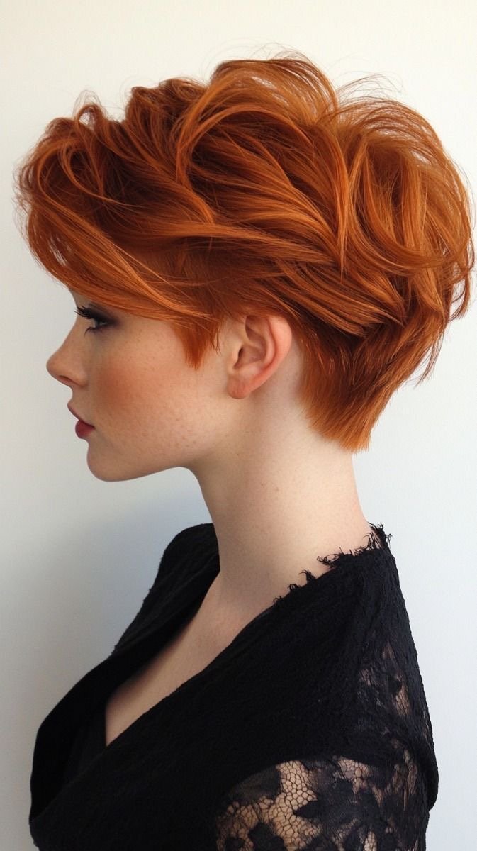 Pixie-Perfektion: Über 20 kupferfarbene Pixie-Frisuren, die die Wärme des Herbstes widerspiegeln