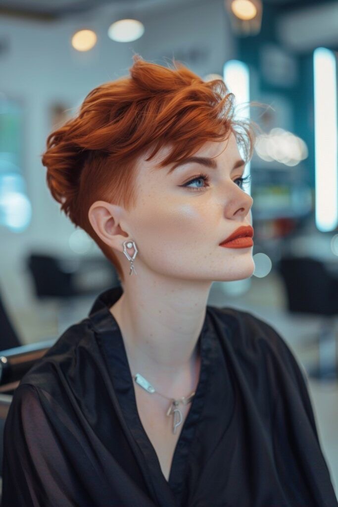 Pixie-Perfektion: Über 20 kupferfarbene Pixie-Frisuren, die die Wärme des Herbstes widerspiegeln