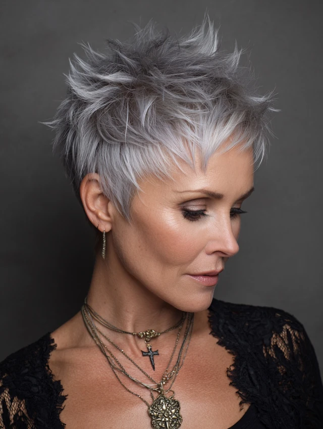 Kurze, stachelige Frisuren für ältere Frauen: Mutige und zeitlose Looks, die Sie mit Selbstbewusstsein rocken können