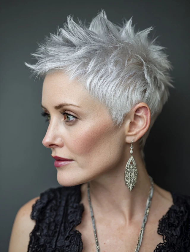 Kurze, stachelige Frisuren für ältere Frauen: Mutige und zeitlose Looks, die Sie mit Selbstbewusstsein rocken können
