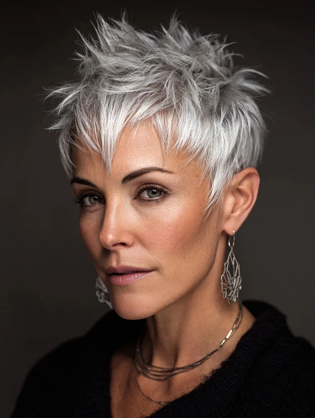 Kurze, stachelige Frisuren für ältere Frauen: Mutige und zeitlose Looks, die Sie mit Selbstbewusstsein rocken können