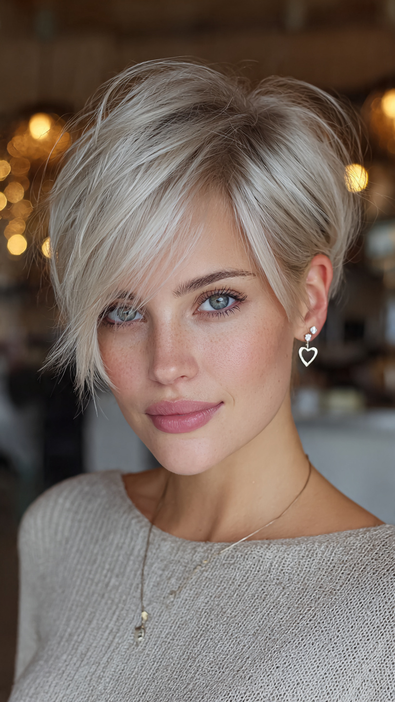 Gefrorene Schönheit: Kurzhaar-Inspirationen in Eisigen Silber- und Platintönen