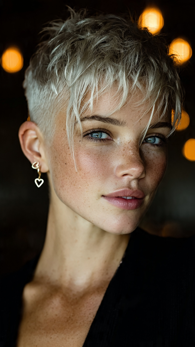 Gefrorene Schönheit: Kurzhaar-Inspirationen in Eisigen Silber- und Platintönen