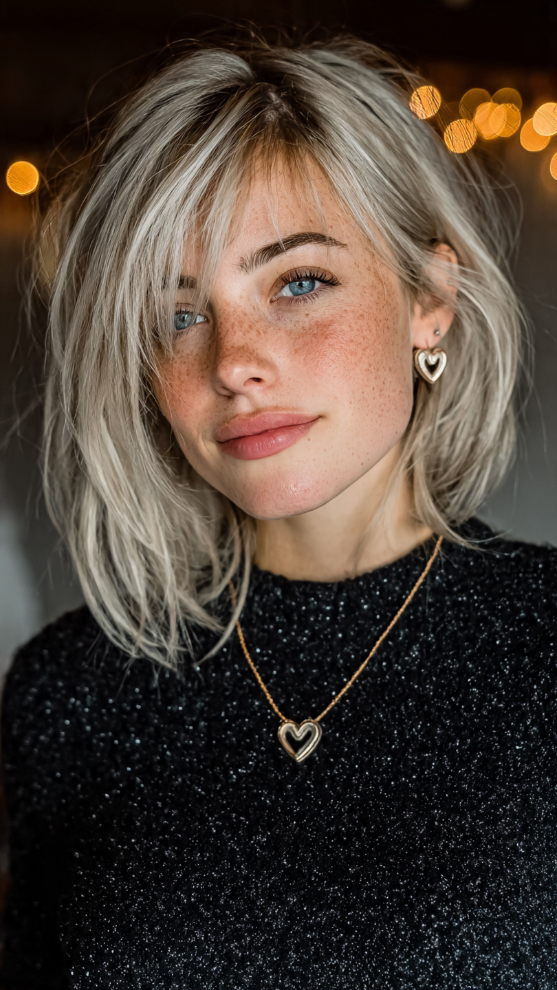 Gefrorene Schönheit: Kurzhaar-Inspirationen in Eisigen Silber- und Platintönen