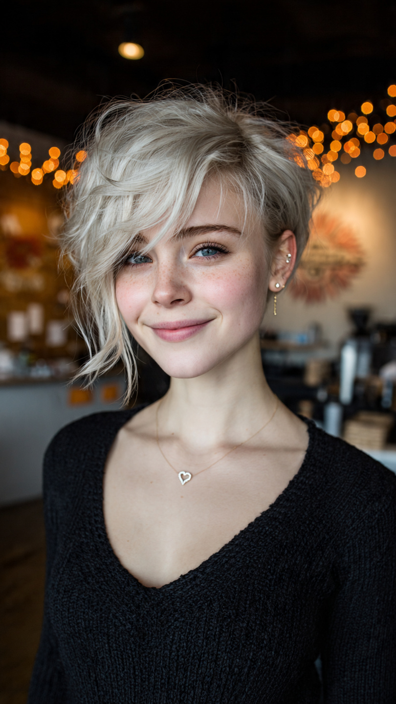 Gefrorene Schönheit: Kurzhaar-Inspirationen in Eisigen Silber- und Platintönen