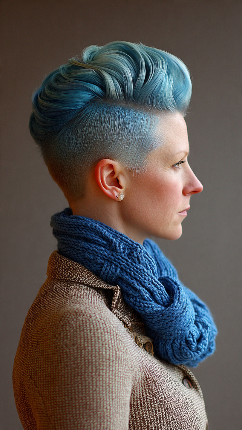 Von Denim bis Electric Blue: Die schönsten Blautöne für moderne Kurzhaarfrisuren