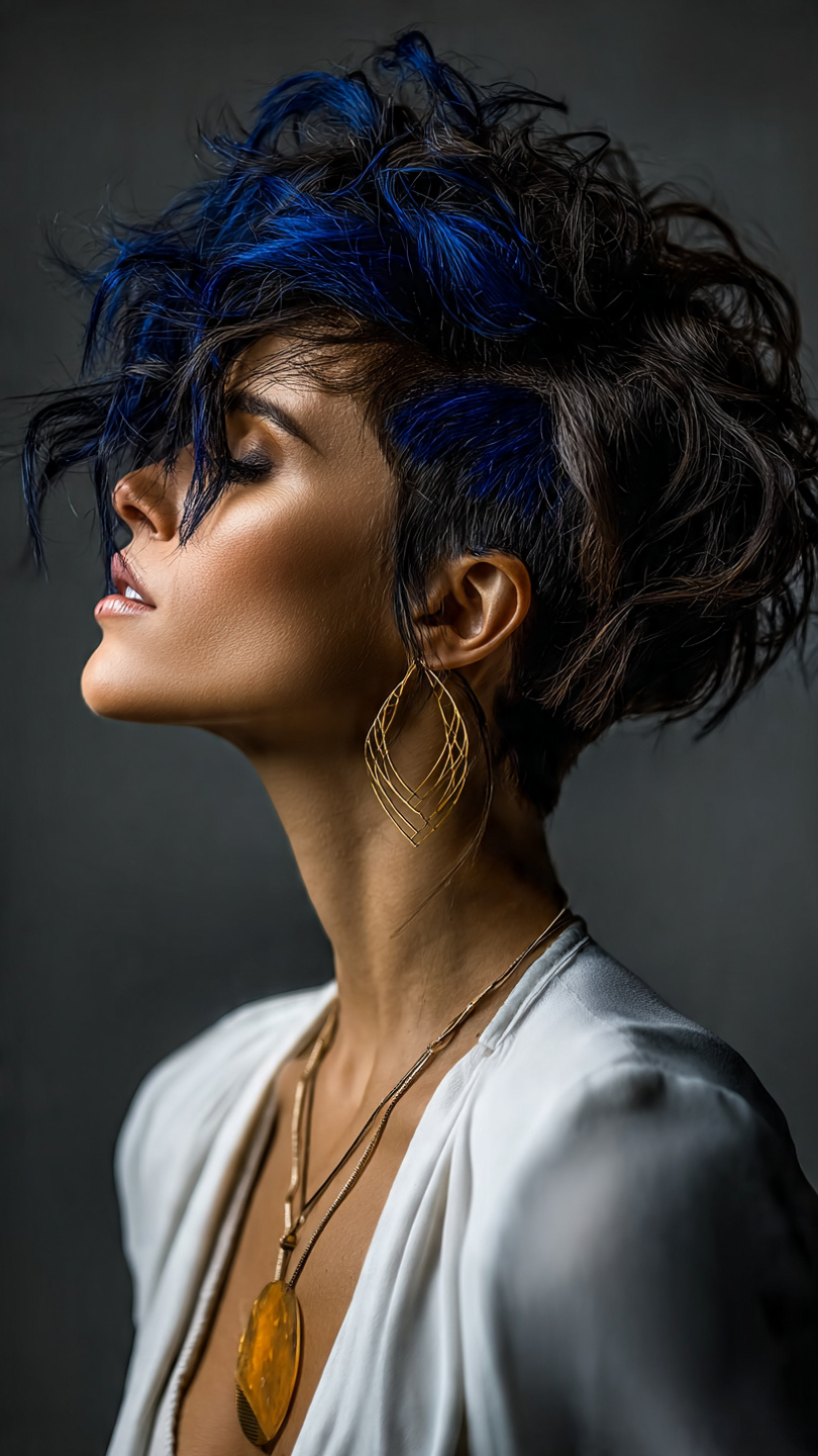 Von Denim bis Electric Blue: Die schönsten Blautöne für moderne Kurzhaarfrisuren