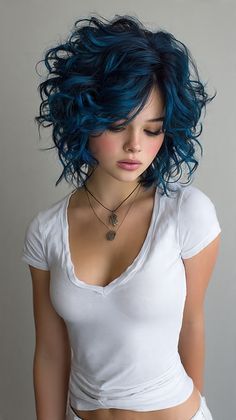 Von Denim bis Electric Blue: Die schönsten Blautöne für moderne Kurzhaarfrisuren