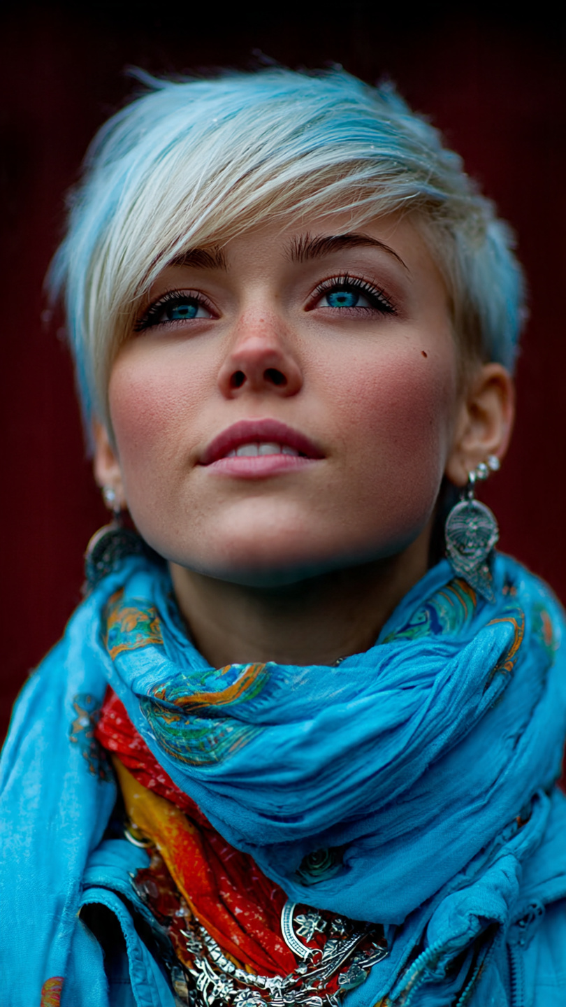 Von Denim bis Electric Blue: Die schönsten Blautöne für moderne Kurzhaarfrisuren