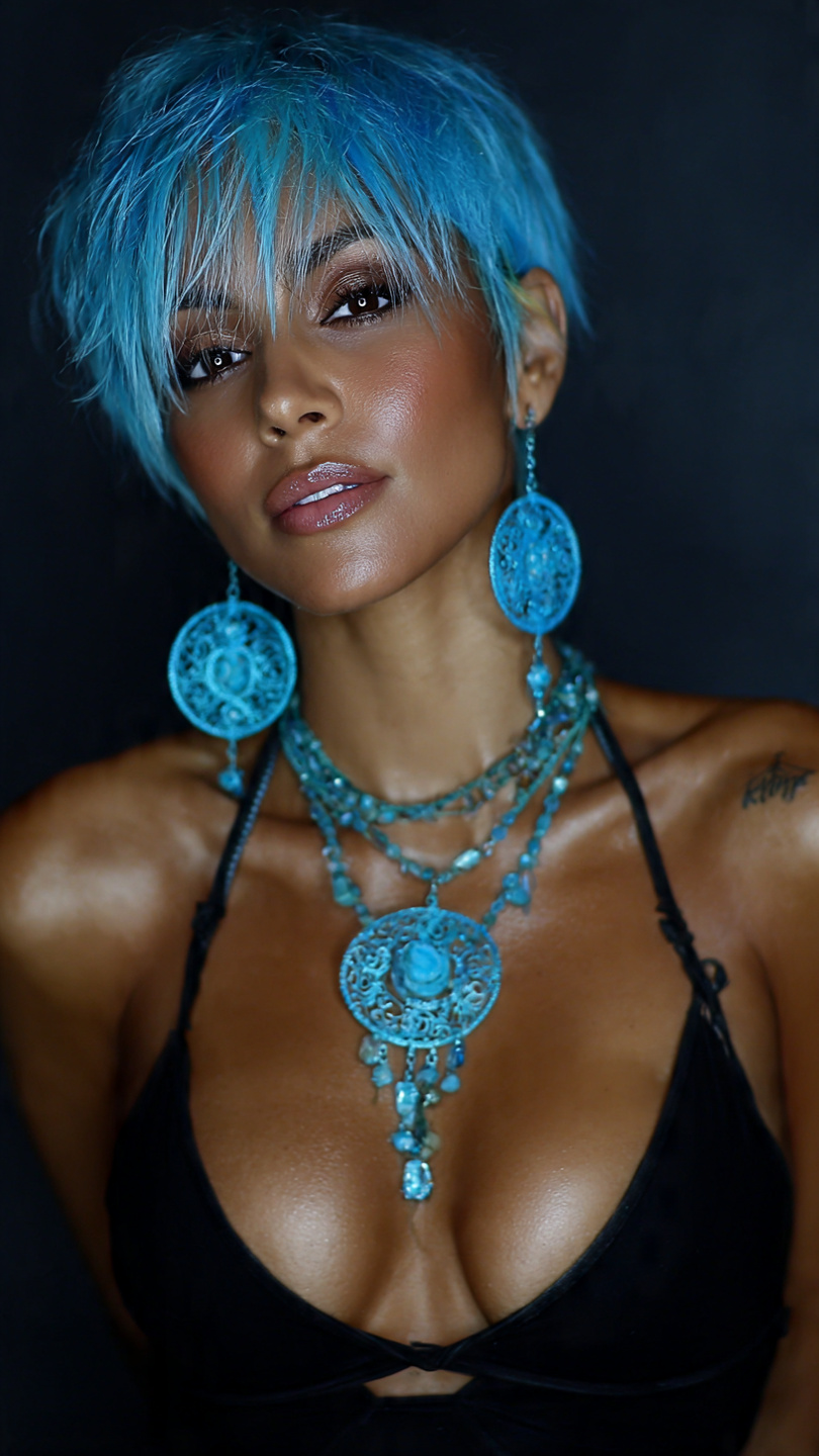 Von Denim bis Electric Blue: Die schönsten Blautöne für moderne Kurzhaarfrisuren