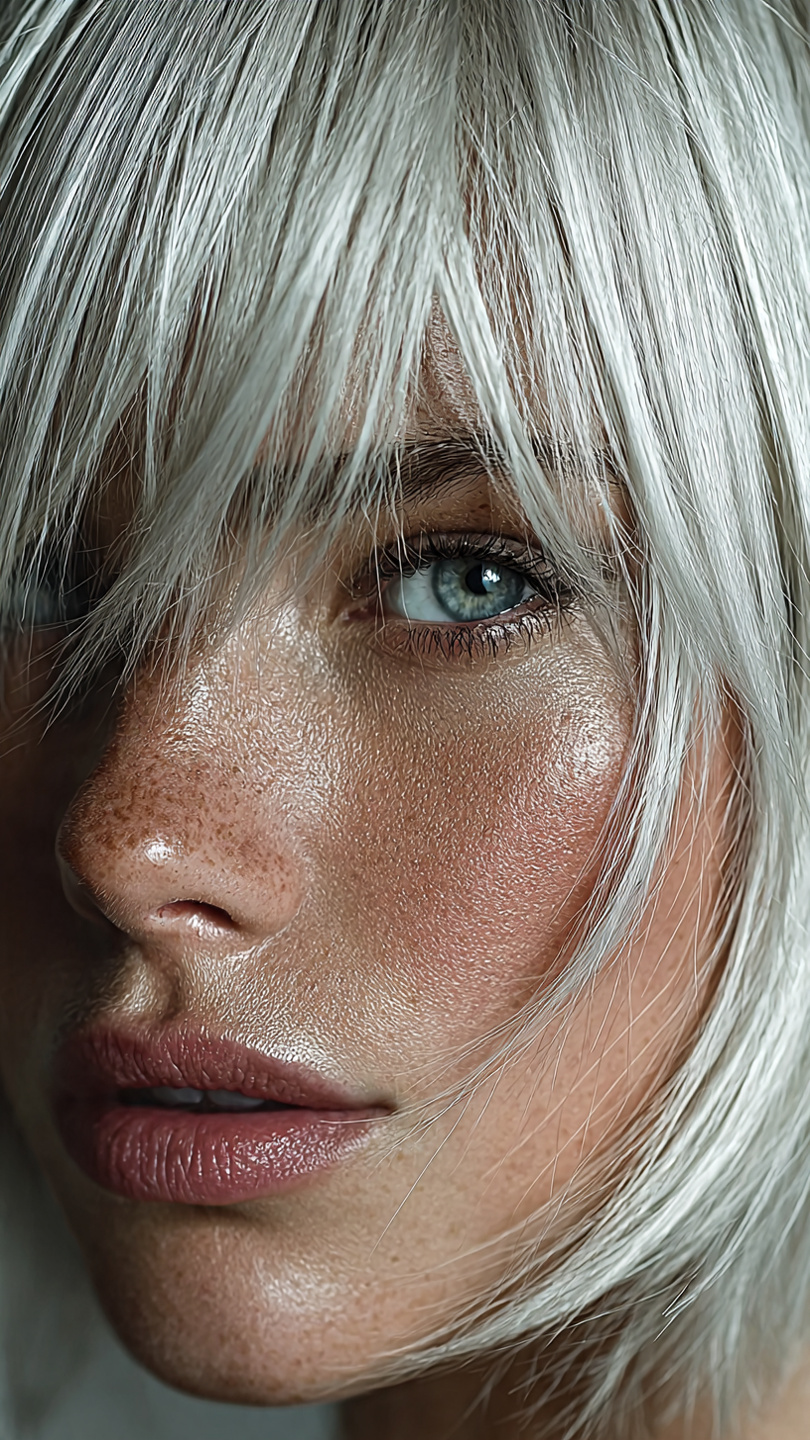 Gefrorene Schönheit: Kurzhaar-Inspirationen in Eisigen Silber- und Platintönen