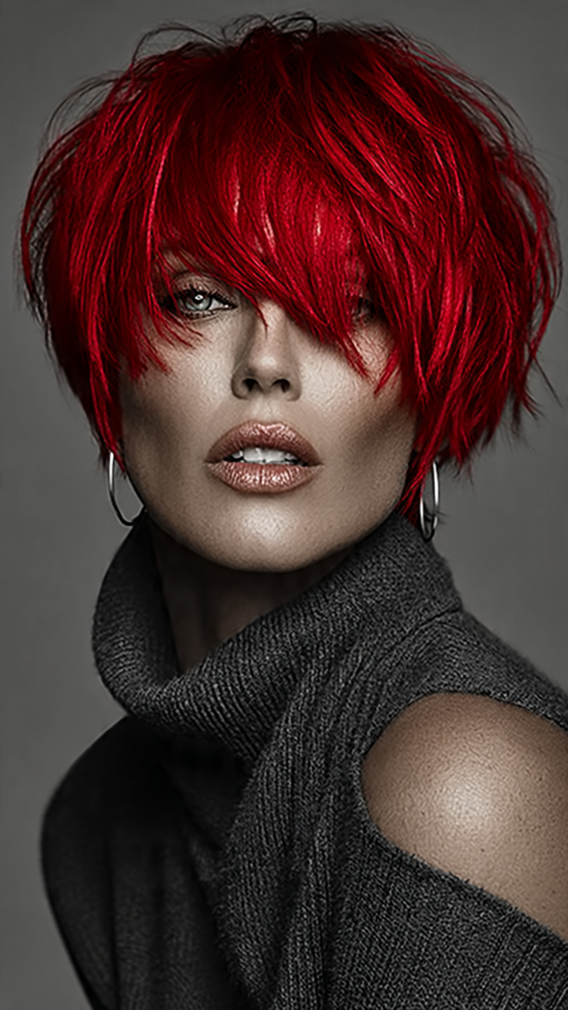 Leuchtend, kurz, rebellisch: der rote Pixie als Statement-Frisur