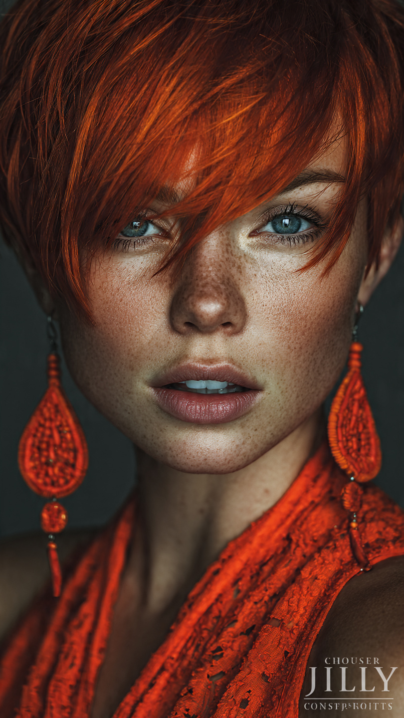 Leuchtend, kurz, rebellisch: der rote Pixie als Statement-Frisur