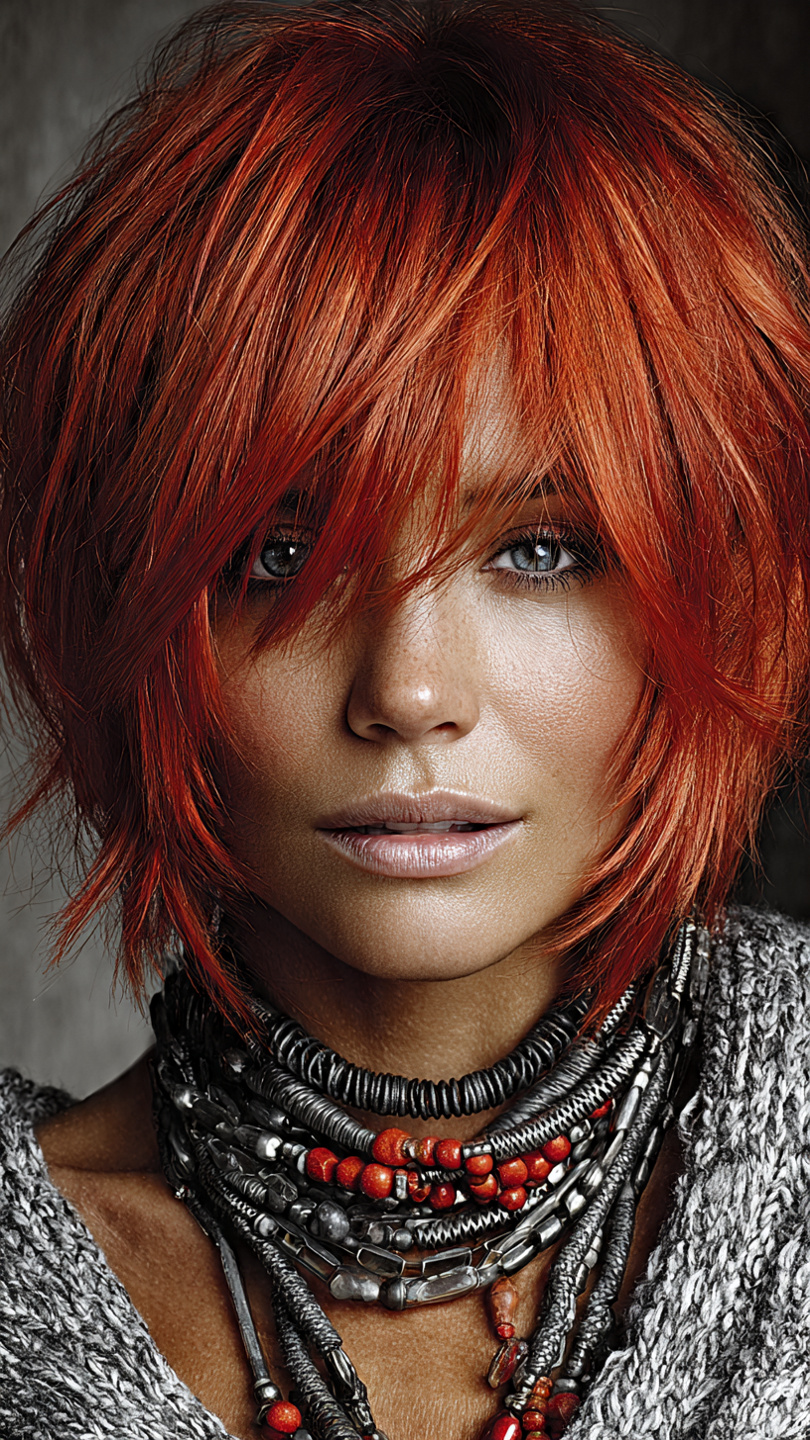 Leuchtend, kurz, rebellisch: der rote Pixie als Statement-Frisur