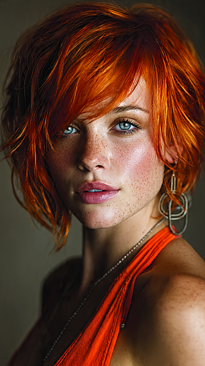 Leuchtend, kurz, rebellisch: der rote Pixie als Statement-Frisur