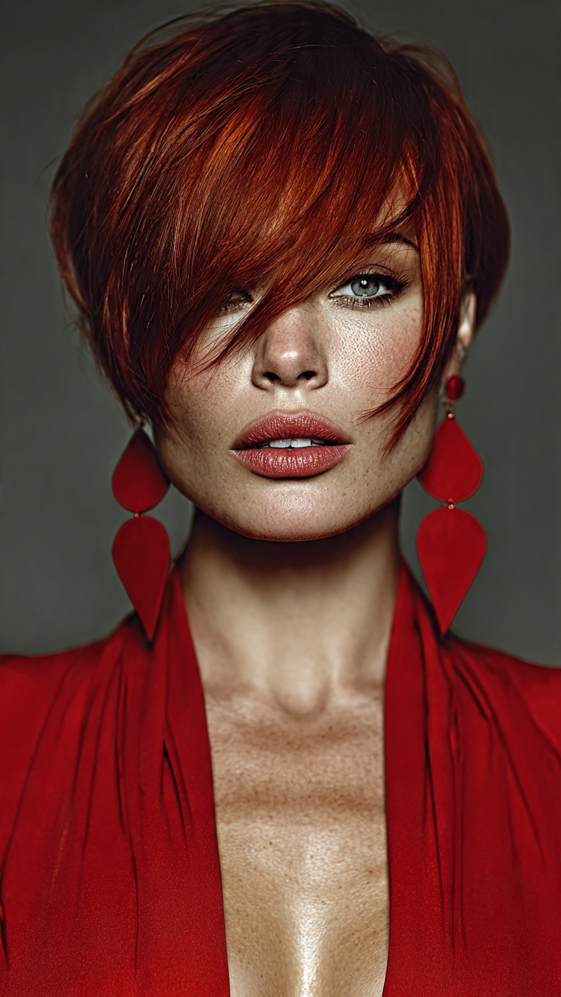 Leuchtend, kurz, rebellisch: der rote Pixie als Statement-Frisur