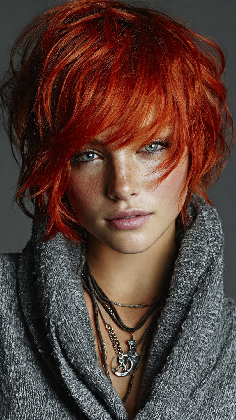 Leuchtend, kurz, rebellisch: der rote Pixie als Statement-Frisur