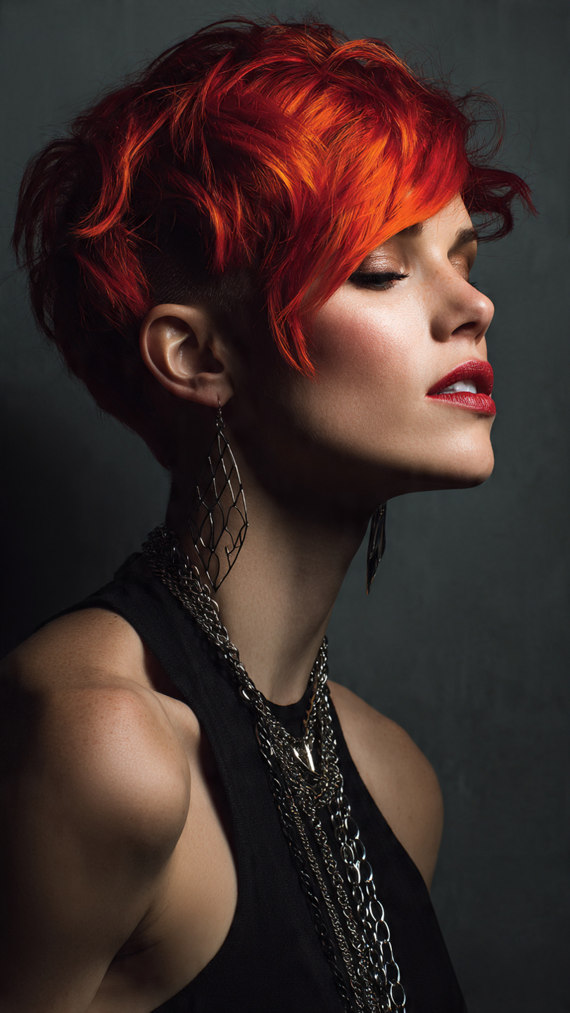 Leuchtend, kurz, rebellisch: der rote Pixie als Statement-Frisur