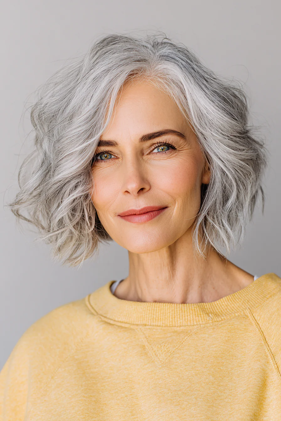 26 angesagte kurze, gewellte Frisuren für Frauen über 40