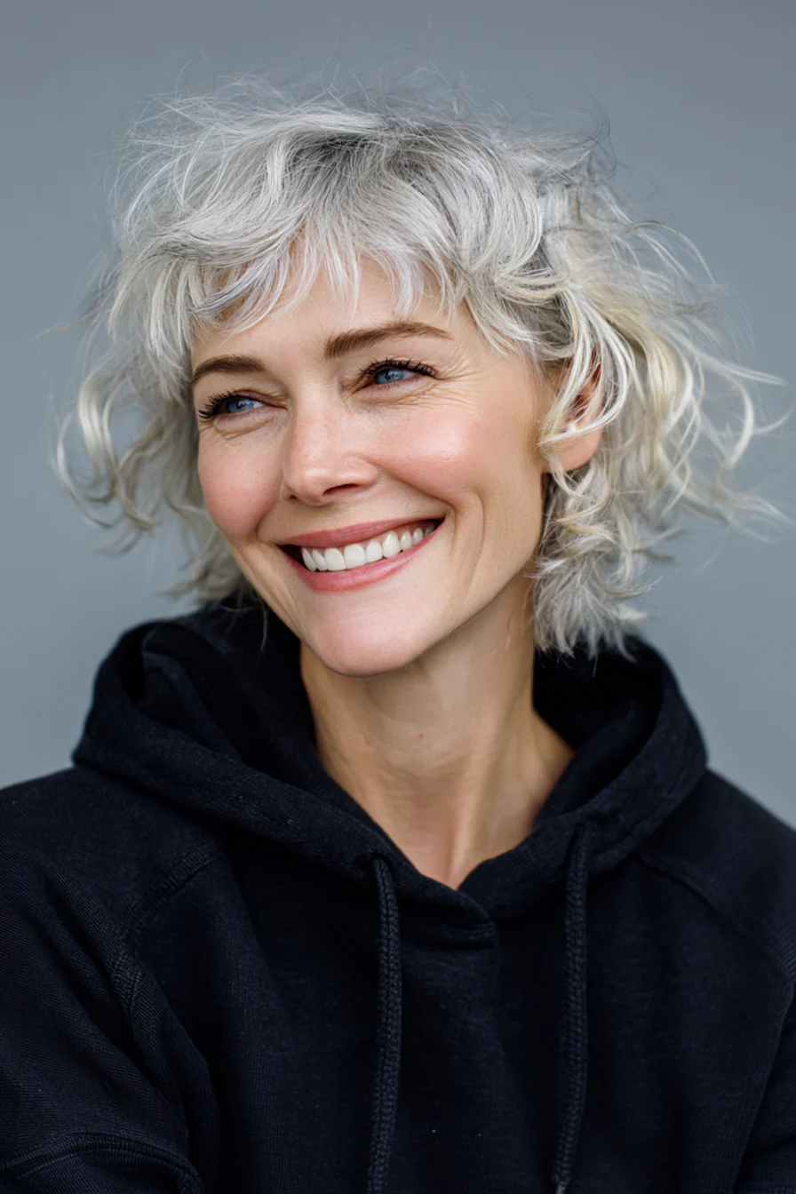 26 angesagte kurze, gewellte Frisuren für Frauen über 40