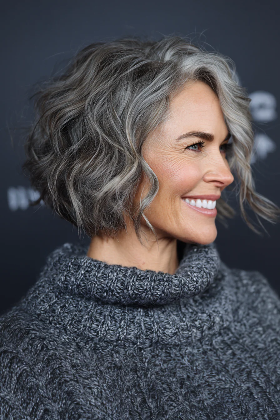 26 angesagte kurze, gewellte Frisuren für Frauen über 40