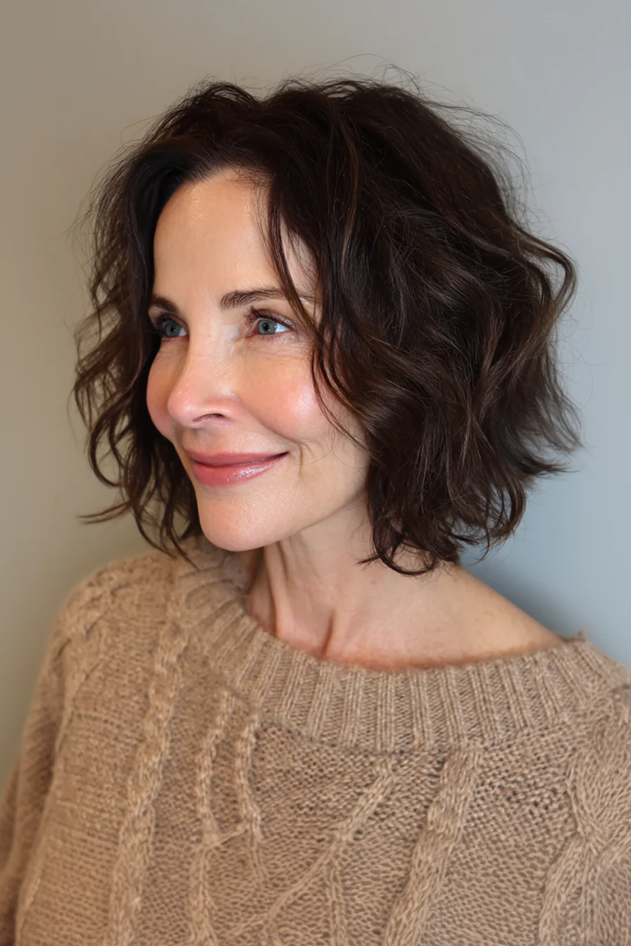 26 angesagte kurze, gewellte Frisuren für Frauen über 40