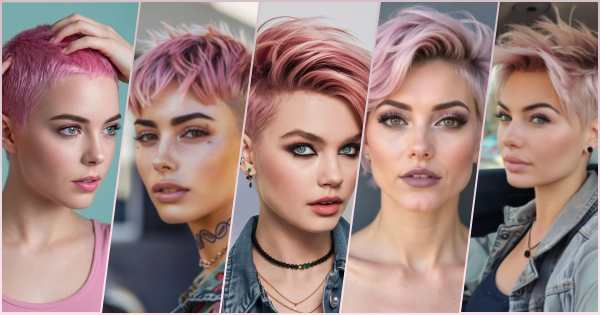 Frische Brise, Frische Farbe: Der Ultimative Frühlings-Look mit Pastellpinken Kurzen Haaren