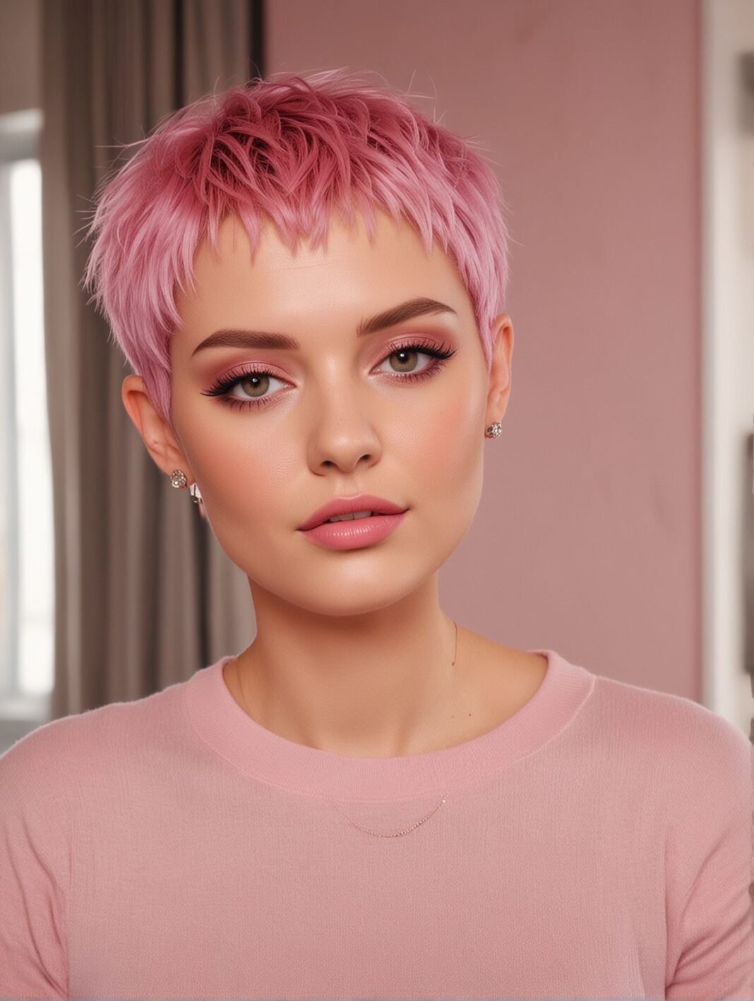 Frische Brise, Frische Farbe: Der Ultimative Frühlings-Look mit Pastellpinken Kurzen Haaren