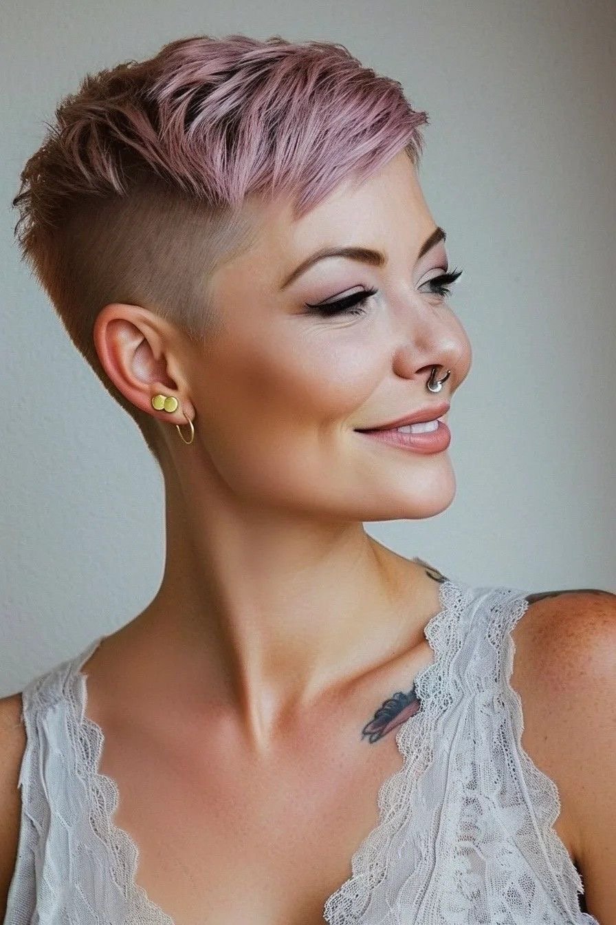 Frische Brise, Frische Farbe: Der Ultimative Frühlings-Look mit Pastellpinken Kurzen Haaren