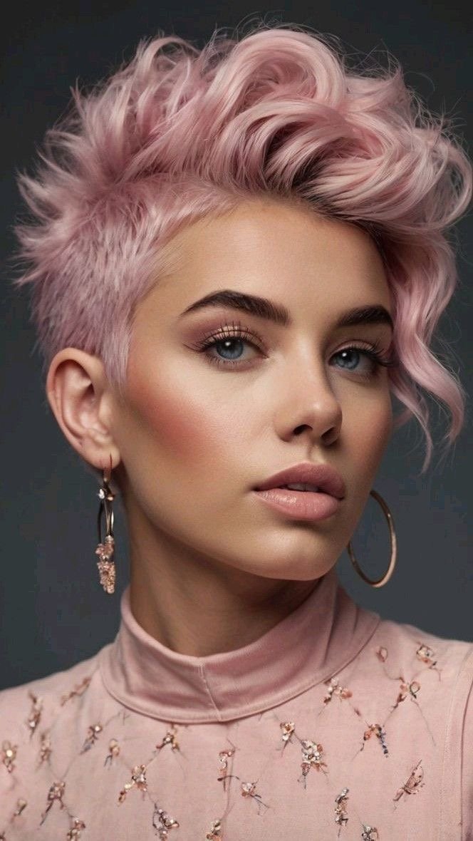 Frische Brise, Frische Farbe: Der Ultimative Frühlings-Look mit Pastellpinken Kurzen Haaren