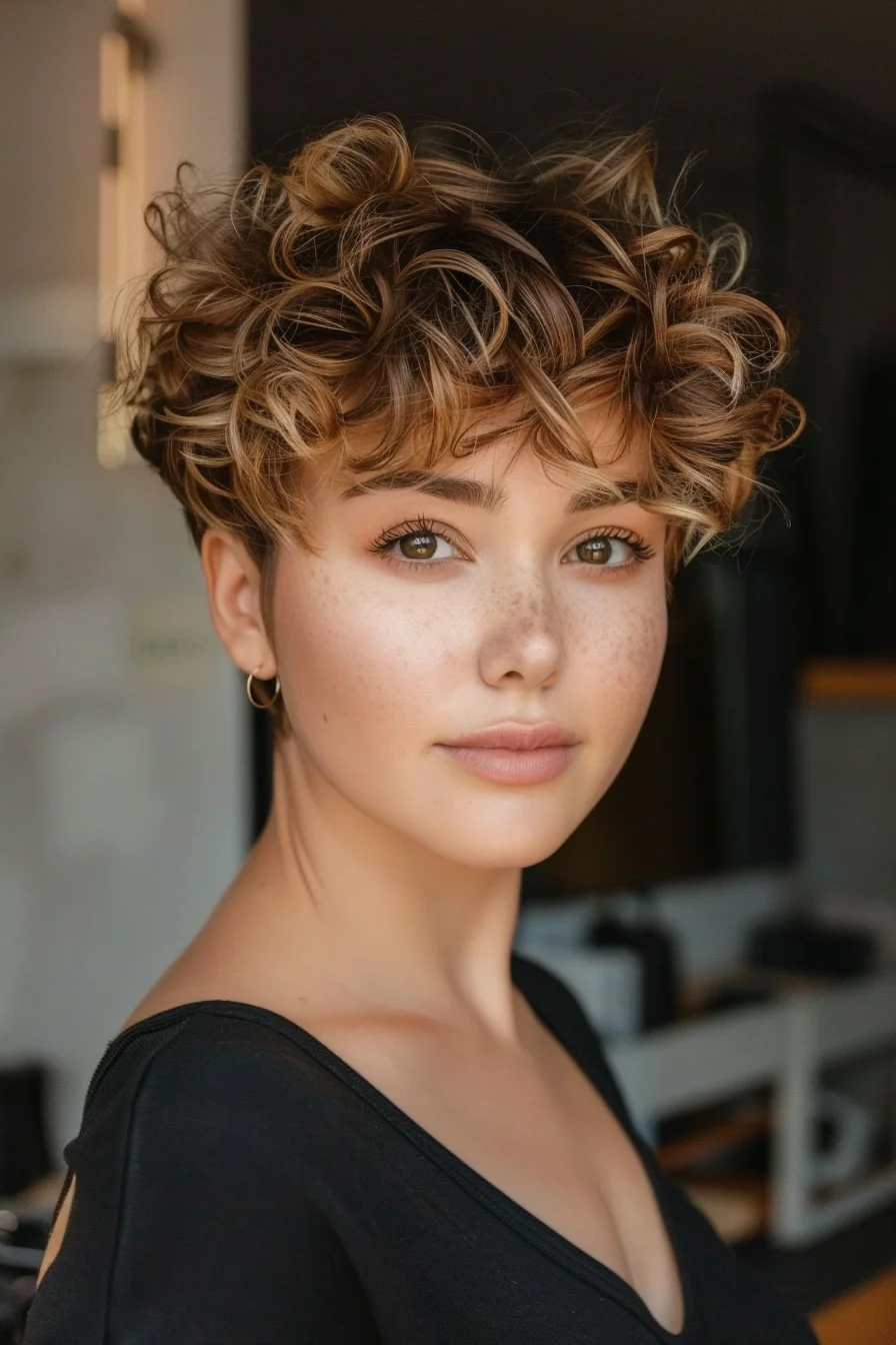 Lockige Pixie-Frisuren voller Schwung und Charakter