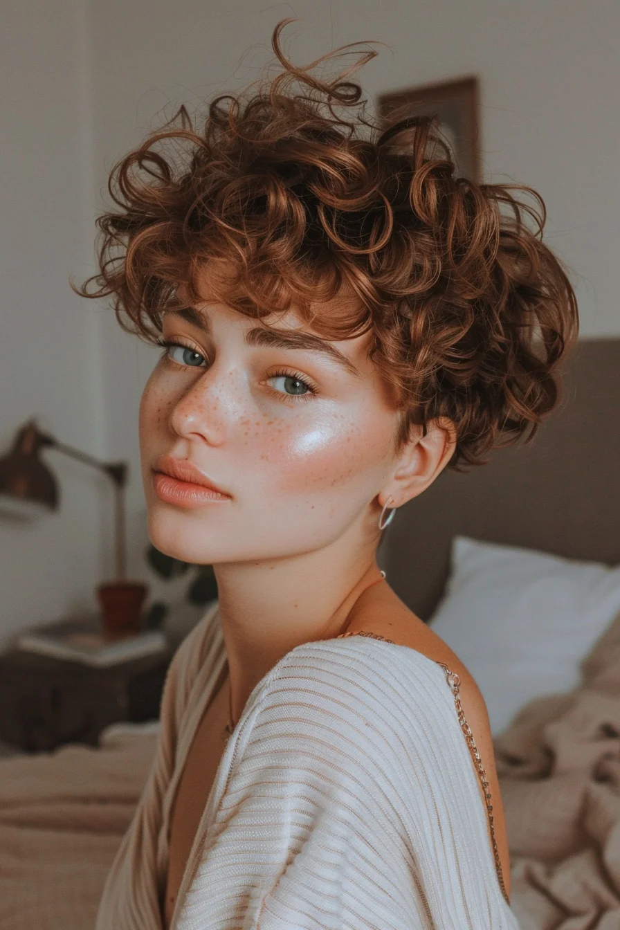 Lockige Pixie-Frisuren voller Schwung und Charakter