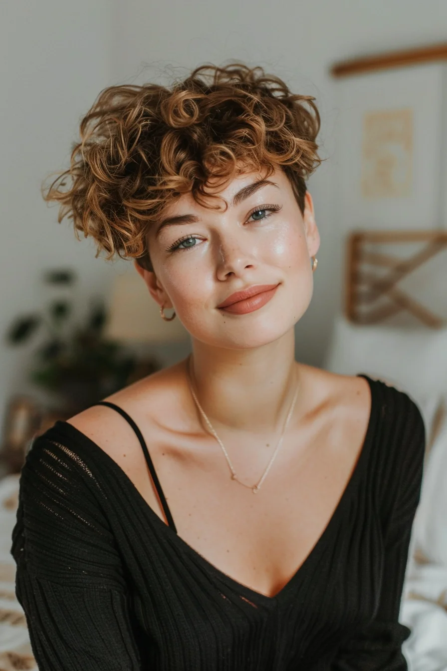 Lockige Pixie-Frisuren voller Schwung und Charakter