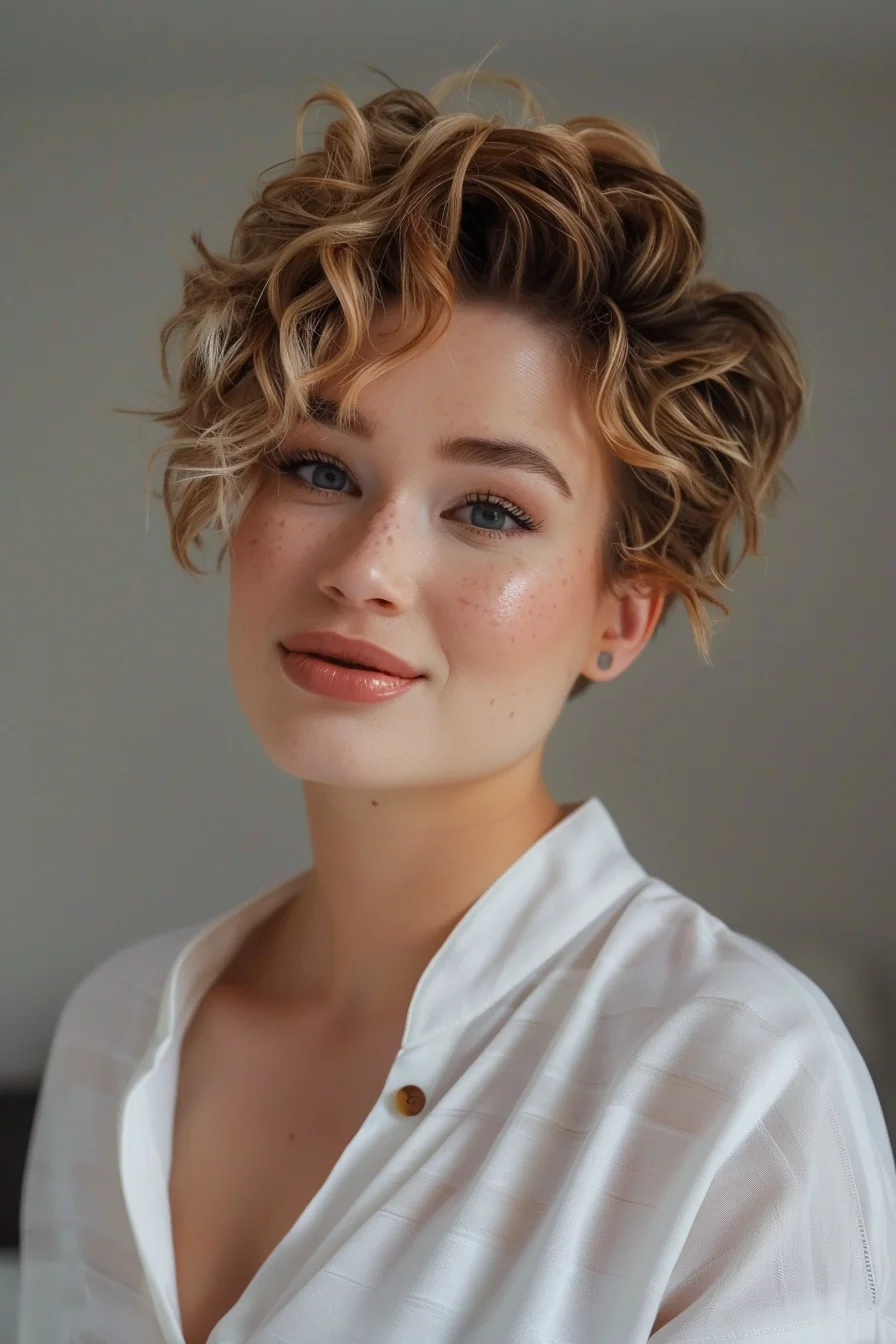 Lockige Pixie-Frisuren voller Schwung und Charakter